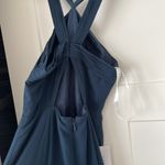 Azazie  Navy Blue Halter Wedding Dress Photo 2
