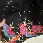 Willi Smith  black floral ballerina sequin cotton skirt size 10 NWT Photo 1