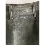 Hugo Buscati Hunter Green Leather Mini Skirt Size 2 Genuine Leather Photo 6