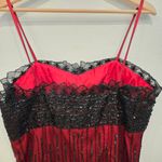 Vintage Beaded Maxi Mermaid Formal Dress whimsigoth y2k Black Red Dress Med Photo 4