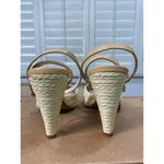 Joie  Calan Raffia Ankle-Strap Sandals Natural Tan Leather Size 6 NWOB Comfy Heel Photo 8