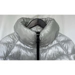 Guess  Quilted Puffer Jacket In Silver Women’s Size Large Lightweight Thick Hike Photo 1