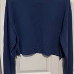 Joy lab blue long sleeve cropped shirt in xxl Photo 3