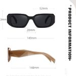 Y2k Sunglasses Women and Men Square Trendy Show shades Retro fashion vogue UV Protection sunglasses Photo 4