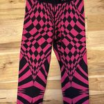 Nike  Pro Pink Black Cropped Leggings Small Photo 0