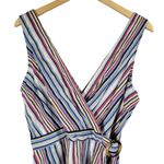 Speechless  Womens Plus Size XL Striped V Neck‎ Wrap Dress Ruffle Hem Photo 2