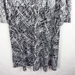 Avenue  Plus Size 18W 20W Dress Midi Black White A‎ Line Stretch Keyhole 146 Photo 3