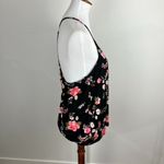 Lascana Black Floral Print Strappy Back Womens Tank Top 100% Viscose Size undefined Photo 7