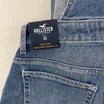 Hollister Button Up High-Rise Mom 4” Short Cuffed Hem Summer Denim Overalls NEW Photo 9