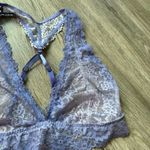 Savage x Fenty Periwinkle Floral Lace Racerback Bralette Size XL NWOT Photo 3
