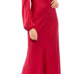 Mac Duggal  Ieena 55401 One Shoulder Blouson Sleeve Satin Gown, size 0. H Photo 0
