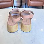 Lucky Brand  Jemimmy Platform Sandal Brown Leather Woodgrain Women's‎ Size 11 Photo 4