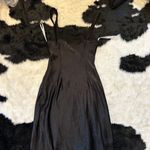 Charlie Holiday Black Satin Dress Photo 4