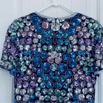 Vintage Niteline Dress Beaded Sequin Silk Sheath Cocktail Gown Prom Retro 80s Size 10 Photo 4