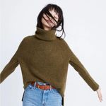Madewell Cozy Moss Green Turtleneck Sweater Photo 2