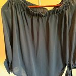 Premise Studio Premise Black Relaxed Ruched Blouse Photo 0