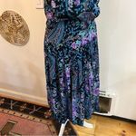 Vintage Benson & Smith Rayon Drop Waist Floral Paisley Boho Cottagecore Dress 9 Blue Size undefined Photo 4