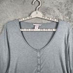 Victoria's Secret  XL Gray DREAM Henley Top Long Sleeve Pajama Sleep Lounge Casual Photo 3