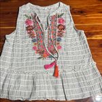 THML  Striped Top with Colorful Embroidery Photo 0