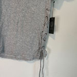 Vince Camuto Gray Side Lace Up T-shirt Photo 5