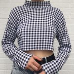 Urban Outfitters Gingham Mock Neck Photo 1
