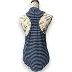 Free People  Blue Embroidered Faux Wrap Frida Tank Top Striped Boho Fairy X Small Photo 5