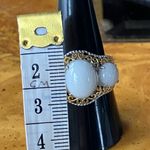 Natural White Jade Sterling Silver Ring Size 9 Photo 6