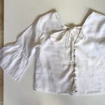 Catherine Malandrino Crop Linen Top Photo 3