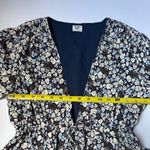 Sunday best Print Floral Women Cropped Tie Front Blue & White XS Long Sleeve Photo 7