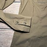 Lafayette 148 Olive Green Button Down Shirt Military Style Womens Size 4 Blouse Photo 3