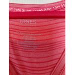 Jones New York  Sport Pink Striped V Neck T-Shirt L Photo 1