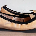 Louise et Cie Elainne Tan & Snakeskin Leather Ballerina Ballet Flats Size 8.5 Photo 0