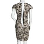 Marc New York Dress Womens 4 Purple Cream Baroque Pattern Sheath Career Party Photo 2