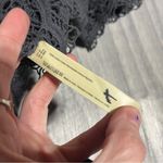 Free People  Dark Gray Lace Short Sleeve Tank Top/Crop Top; XS Women's Photo 4