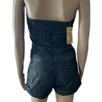 Arden B strapless black denim romper Photo 6