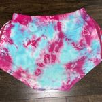 Aviator Nation  Blue Purple Tie Dye Four Stripe Sweat Shorts Photo 2