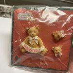 Lapel Pin & Matching Stud Earrings Christmas Holiday Cheer Bear Set Photo 3