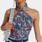 STAUD  Multicolor Floral Halterneck Crop Top Photo 0