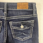 Daytrip Womens 25 Blue Jeans Virgo Straight Thick Stitch Stretch Flap Pocket New Photo 4