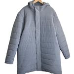 Zella  Quilted Puffer Coat Jacket Women's Size XL Gray Winter Longline NEW $169 Photo 0