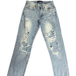 Aeropostale Woman’s size 000 Distressed Light Blue Jeans from  Photo 0