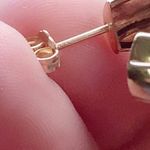 The Moon 585 14K Solid Yellow Gold X Cross Half Earrings Photo 4