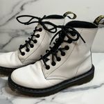 Dr. Martens Doc | Women's Punk Goth White Leather Luana Combat Boots Sz 5 Photo 2