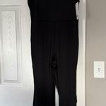 Yogalicious  Lux Black Rib Scarlett Flare Jumpsuit size L Photo 2
