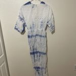 ASOS  Swim Blue Tie Dye Maxi Kimono Pool Beach Cover Up Resort Wear Vacation Sz 0 Photo 4