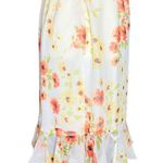 Fashion Bug Vintage 90s Y2K White Orange Floral Ruffle Mini Skirt. L/XL. Fairycore Coquette Photo 4