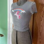 Divided My Little Pony Lettuce Hem Crop Tee - Size XS Photo 1