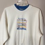 NWOT M&C SPORTSWEAR Embroidered Grandma Sweatshirt, Large Blue Photo 1