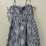 Abercrombie & Fitch Navy and White Checkered Mini Dress Photo 0