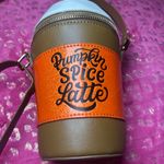 Mad Engine Sparkle Pumpkin Spice Latte Crossbody Novelty Purse Fall Bag Photo 1